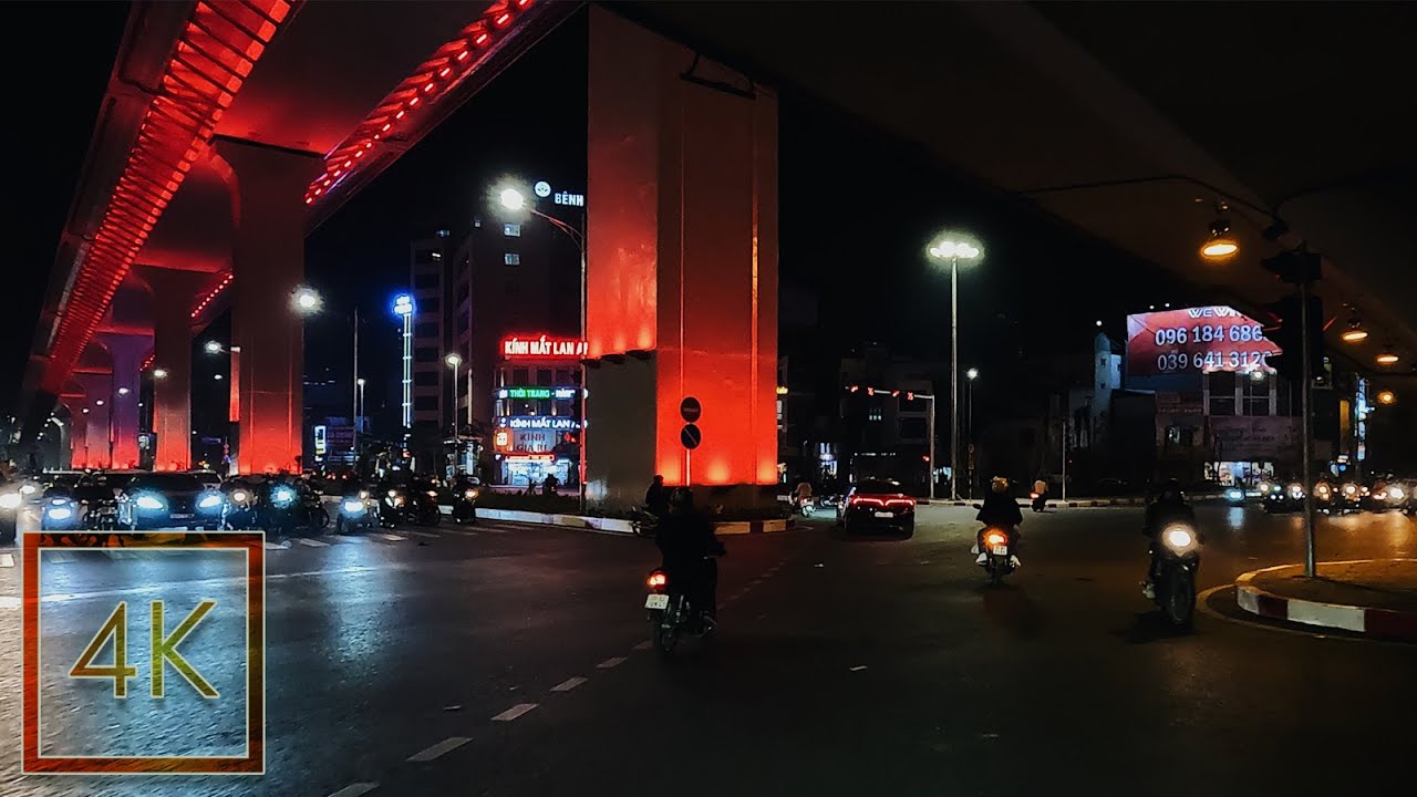 [4K] A Night Drive, Marvelous Led Light in Ring Road 02 of Hanoi, Vietnam | Hanoi Driving Tour #25
