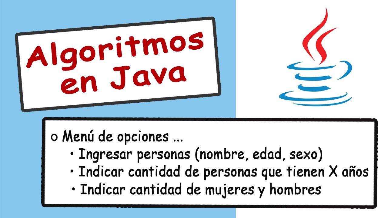 Menú de opciones | Algoritmos en Java