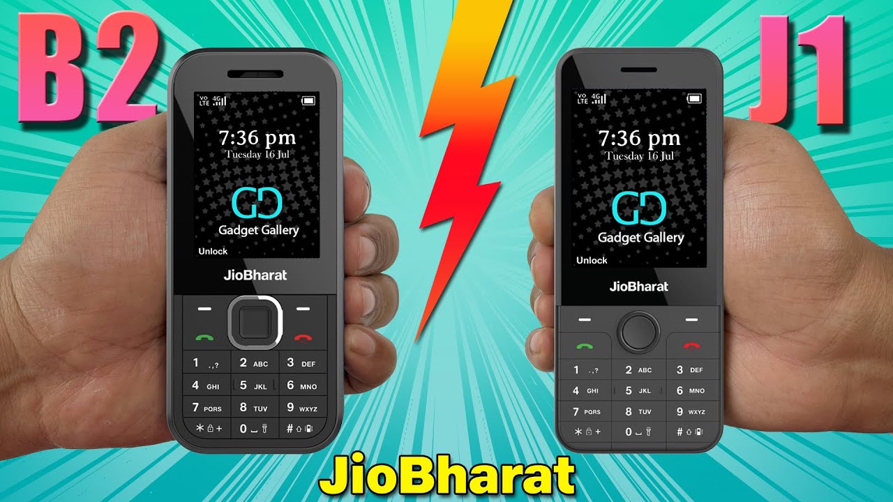 Jio Bharat B2 vs Jio Bharat J1 4G Keypad Phone 2024 Comparison under ₹1799/-