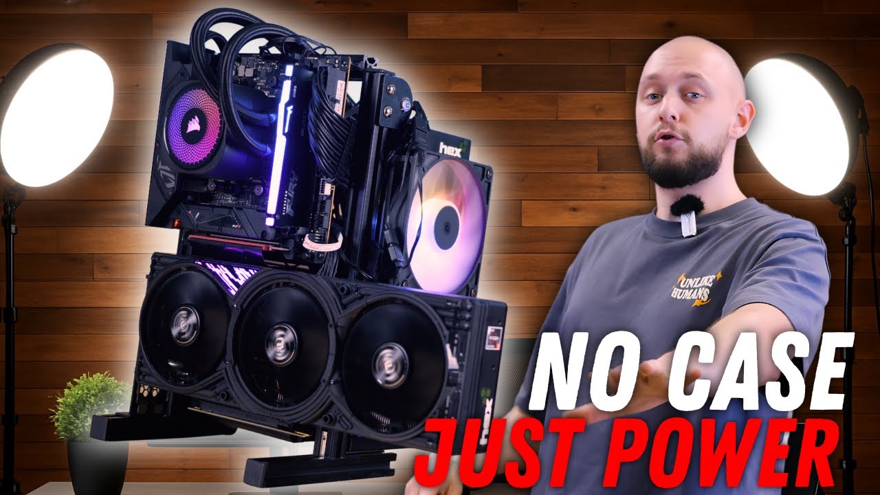 We built a Gaming PC with NO CASE... - RTX 5080