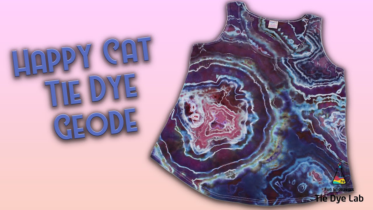How To Tie Dye: Ice Dyed Geode (Using Only Happy Cat Tie Dye Colors)