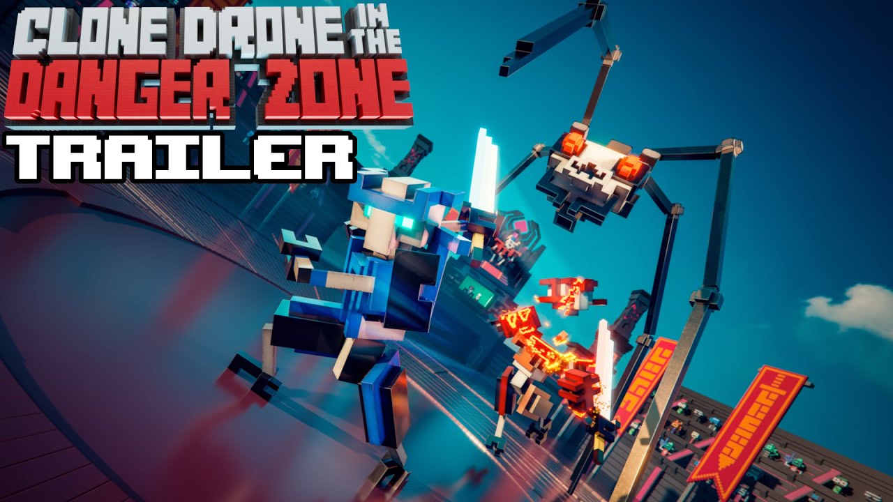 Clone Drone in the Danger Zone Launch Trailer - PC, Xbox, Switch, PlayStation