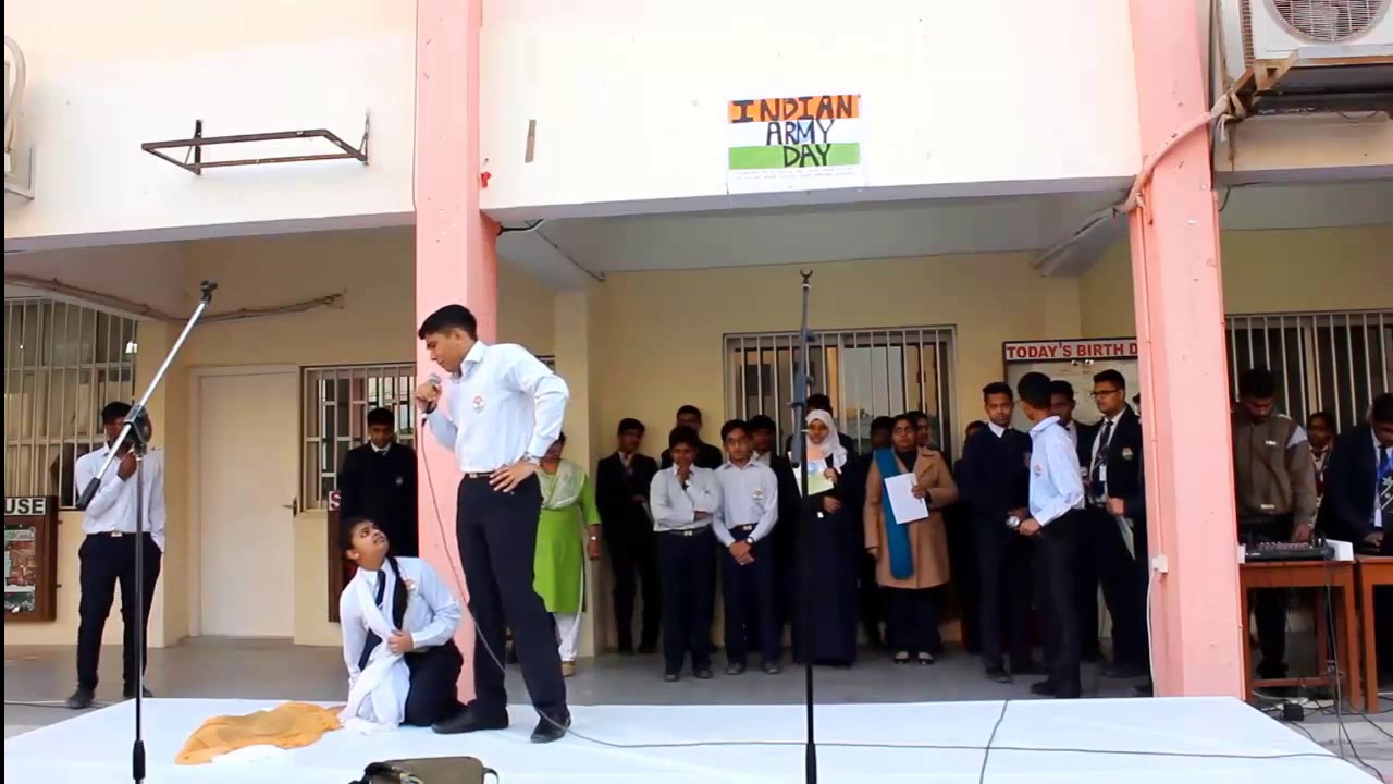 CLASS 11TH C INDIAN ARMY DAY SKIT