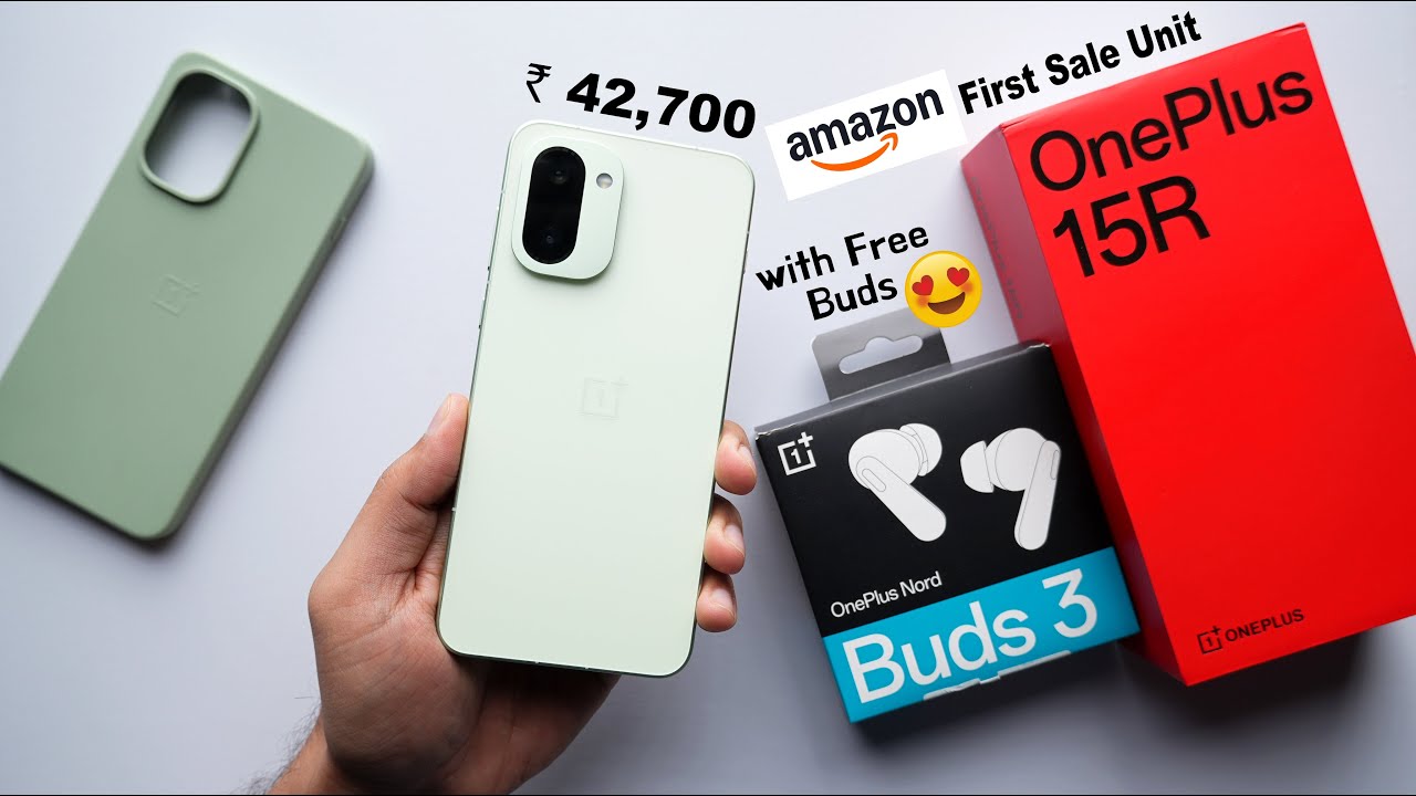 OnePlus 15R with Free Nord Buds 3 😍🔥 Unboxing | Amazon First Sale Unit ₹42,700 ! (HINDI)