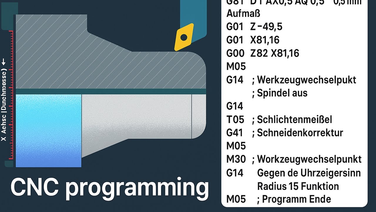 Lehrgang CNC Drehen  05 - Radien  Kreisinterpolation (PAL G-CODE für Anfänger) 👨‍🎓👨🏻‍💻