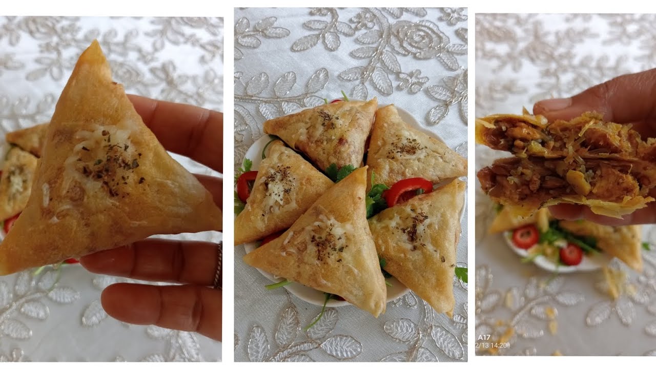 بريوات بالدجاج بحشوة لذيذة لي ذاقهم يسولك على سر اللذة😋 ديالهم ساهلين واقتصاديين لرمضان المبارك🌙