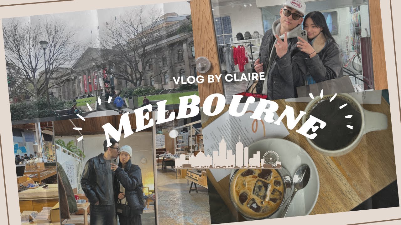 Melbourne travel vlog. 1박 2일 멜번 여행 | best cafes, mont blanc coffee, what we ate, shopping