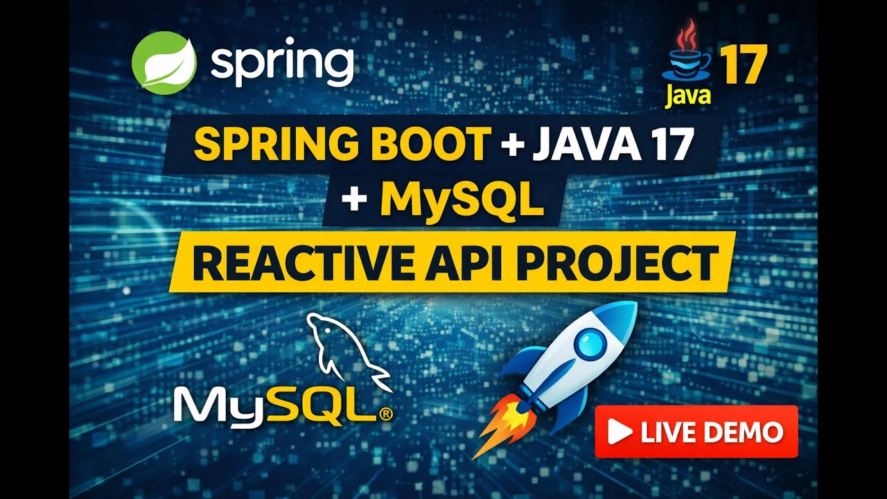 Spring Boot Reactive Project 🔥 WebFlux + R2DBC + MySQL | REST API
