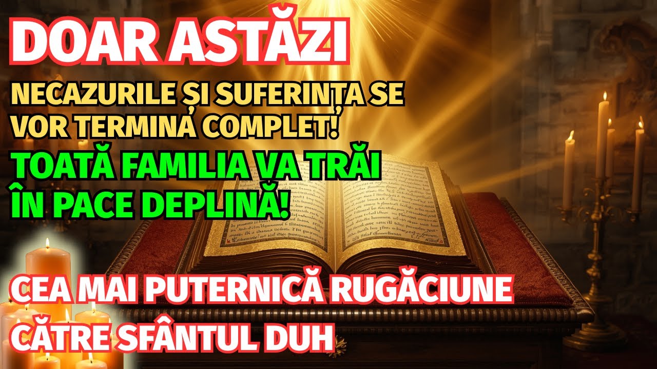 19 IANUARIE — CEA MAI PUTERNICĂ RUGĂCIUNE PENTRU NOROC! VIAȚA TA SE VA SCHIMBA ÎN BINE! DUHUL SFÂNT!