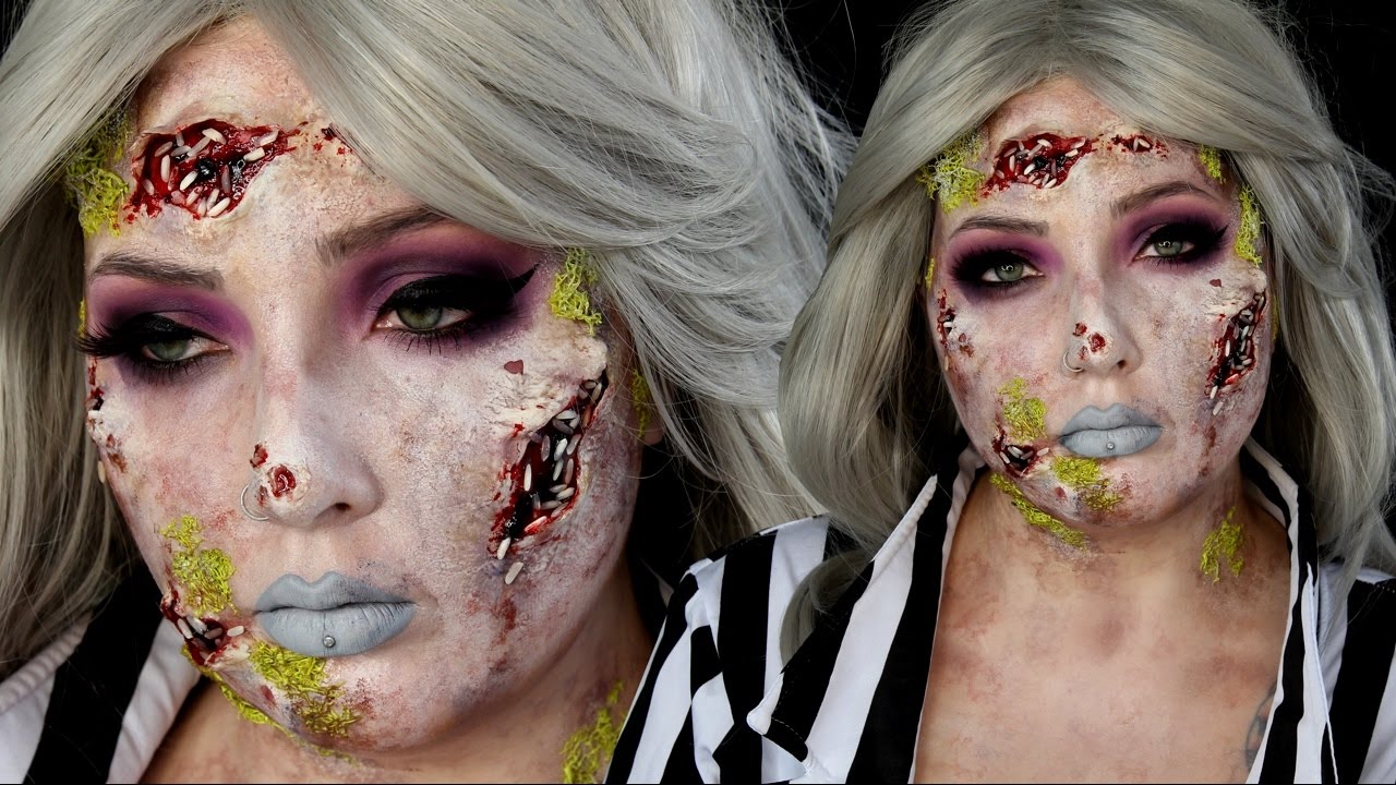 Bug Infested Beetlejuice Halloween Makeup Tutorial