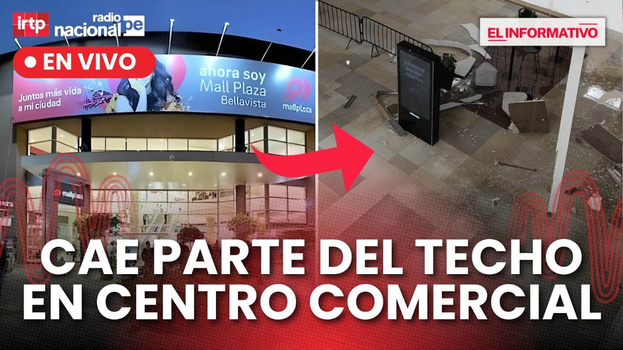Reportan CAÍDA DE PARTE DEL TECHO en MALLPLAZA DE BELLAVIST | ‘’El informativo’’ EN VIVO
