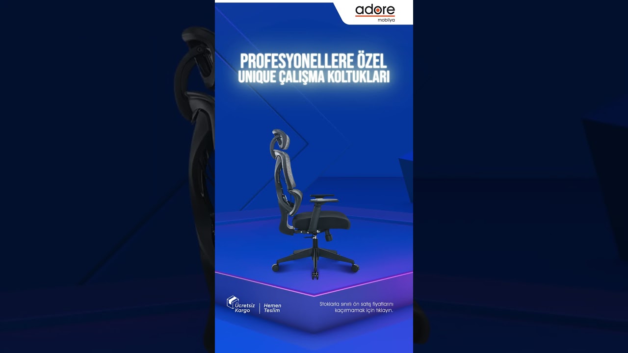 Unique Y&ouml;netici ve Ofis Koltuğu ile &ccedil;alışma ortamınızı daha konforlu, ergonomik ve şık hale getirin.