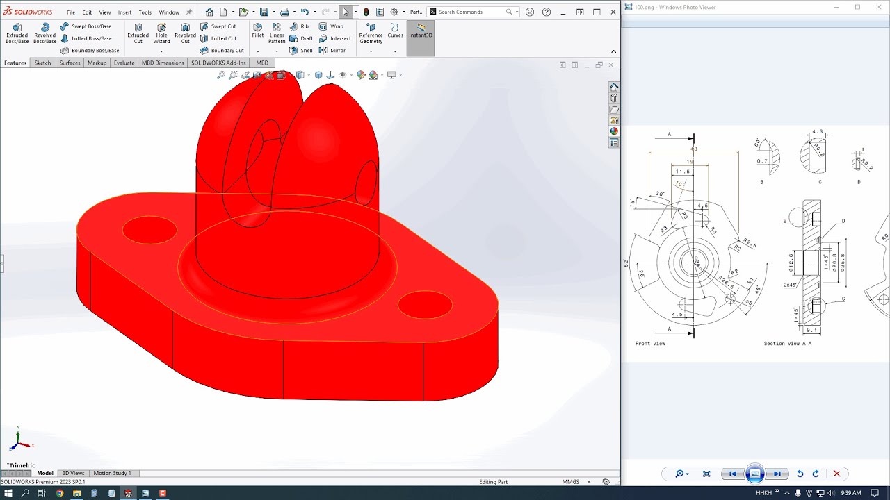 Giáo Trình SolidWorks 2023 | Thực Hành Vẽ 3D - Bài 099