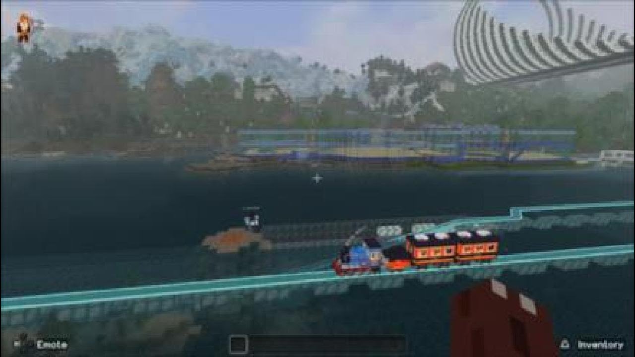 A minecraft world with nephew- A train around the world part 4. 150th finale.