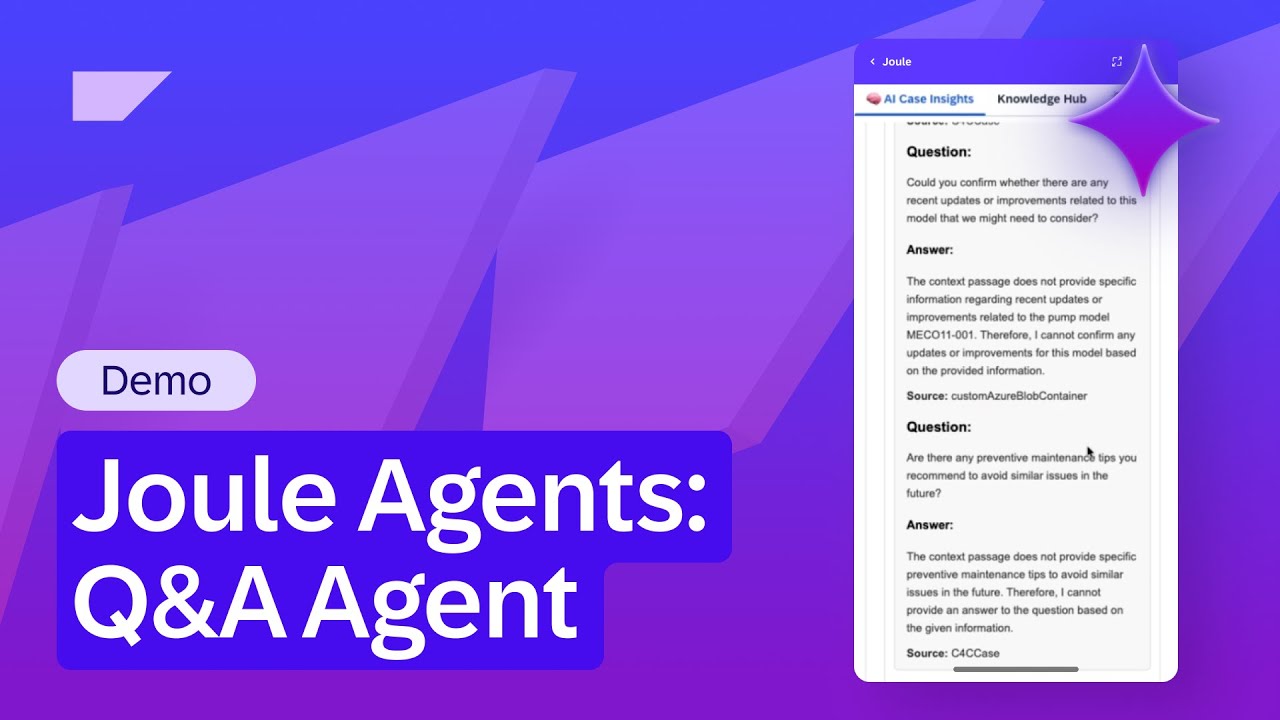 Joule Agents: Q&A Agent | Demo