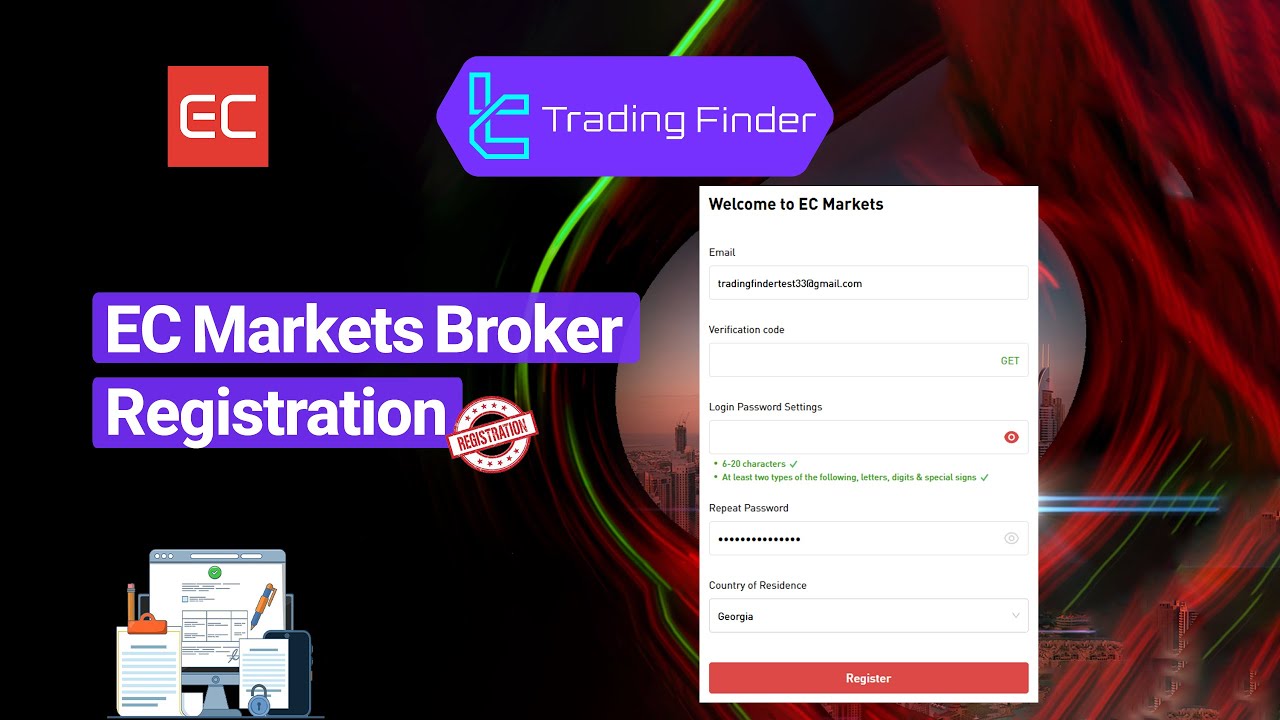 ❇️EC Markets Registration - Country, Email, and Mobile Number [3 Steps] 2025 [TradingFinder]