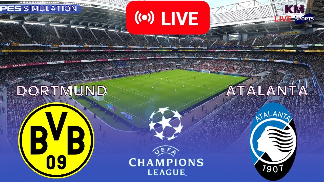 LIVE 🔴 | Dortmund vs Atalanta - UEFA Champions League 2025/26 | PES 2021 Simulation