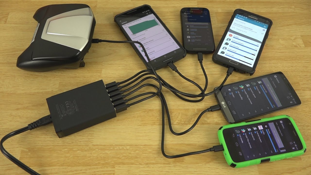 Anker 60W 6-Port Family-Sized Desktop USB Charger and Charging Cables!