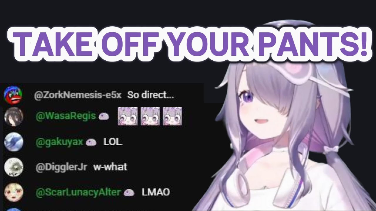 Biboo asking someone to take off their pants