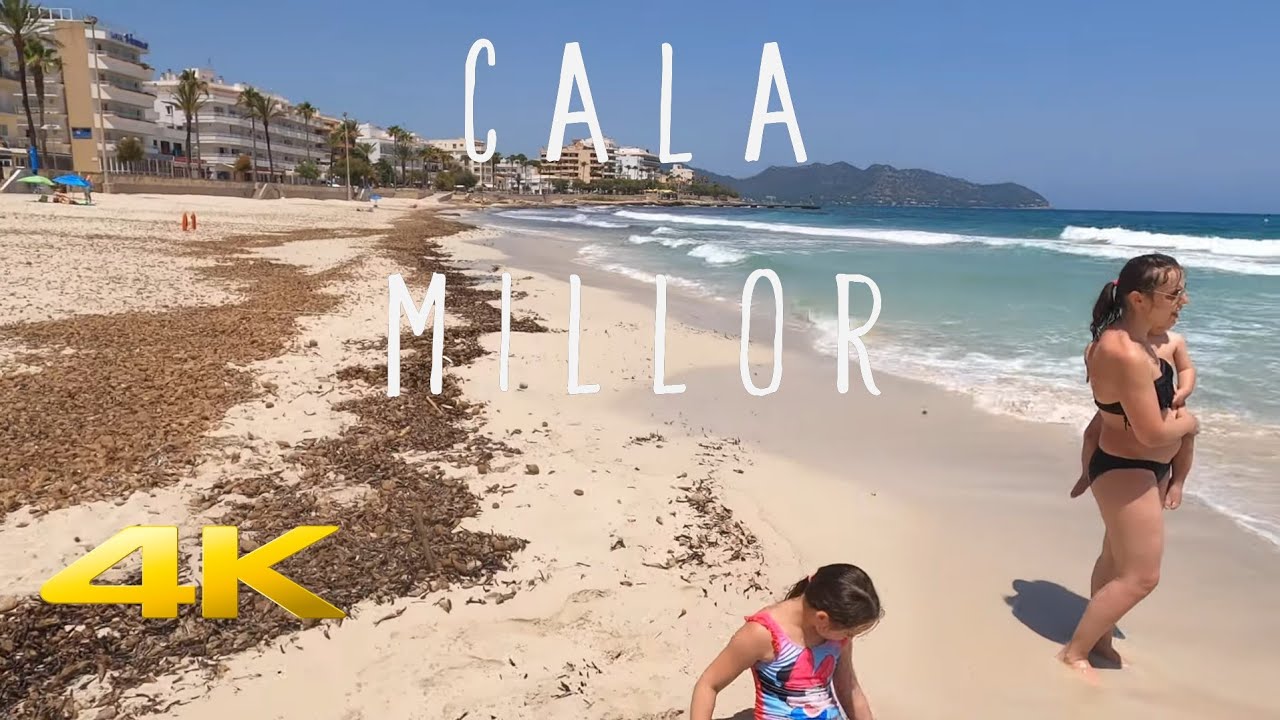 Cala Millor Mallorca in 4k Walk at Beach Corona WOW SO EMTY