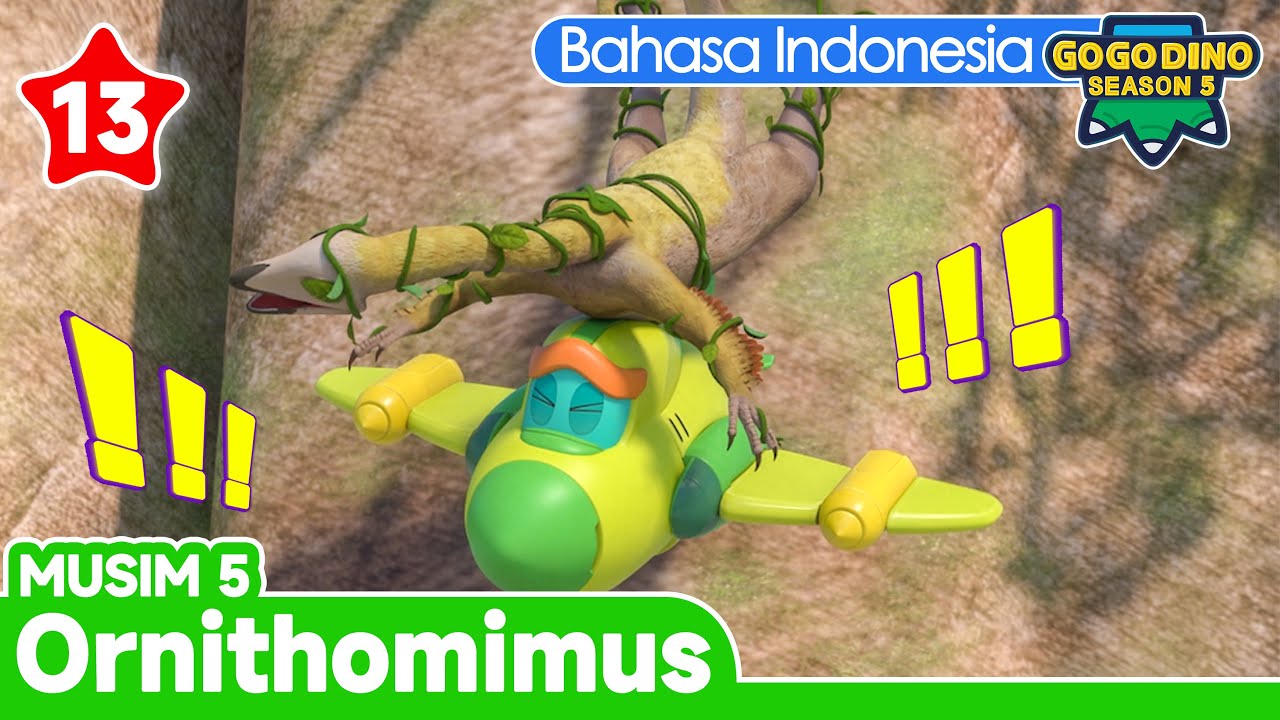 🌟Terbaru🪽 GOGODINO Musim 5 EP13 Ornithomimus Yang Cepat | Kartun Anak | Animasi Dinosaurus