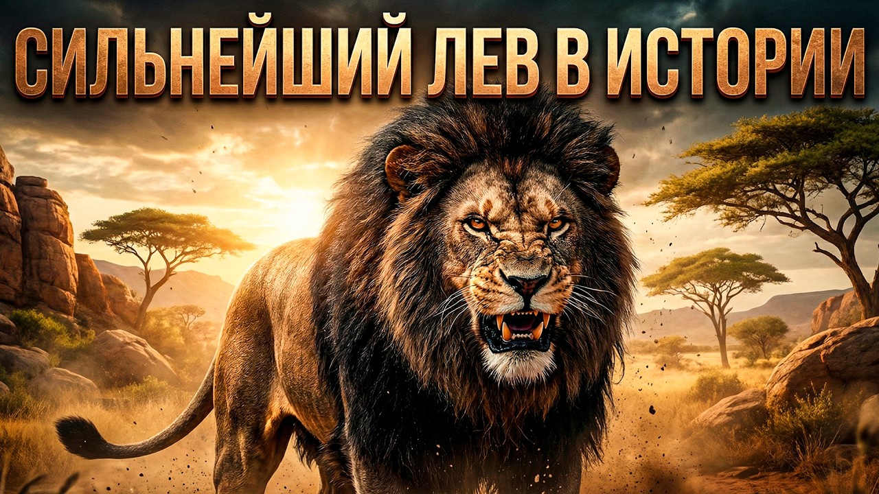 ЛЕВ С ЧЕРНОЙ ГРИВОЙ! Почему исчез Величайший Лев в истории?