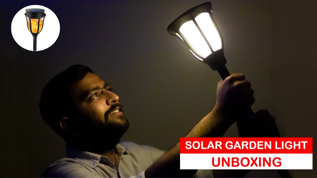 Solar Powered Garden Flame Path Light | Unboxing