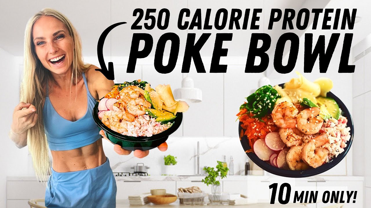 Quick Low Calorie Protein Poke Bowl in 10 minutes only!