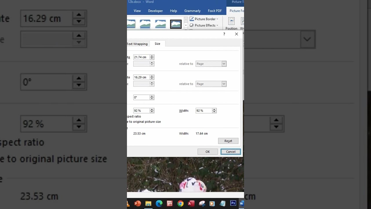 Изменить размер изображения и сохранить пропорции в Ms Word #shorts #msword
