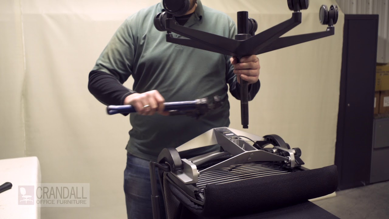 Install Side Activated Gas Cylinder on Steelcase V1 465 Think Chair - Crandall Office Furniture