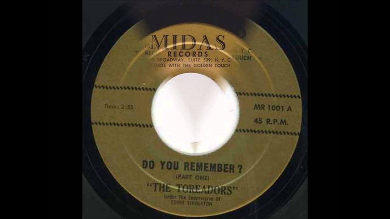 TOREADORS - DO YOU REMEMBER (PART ONE) / DO YOU REMEMBER (PART TWO) - MIDAS MR 1001 - 1966