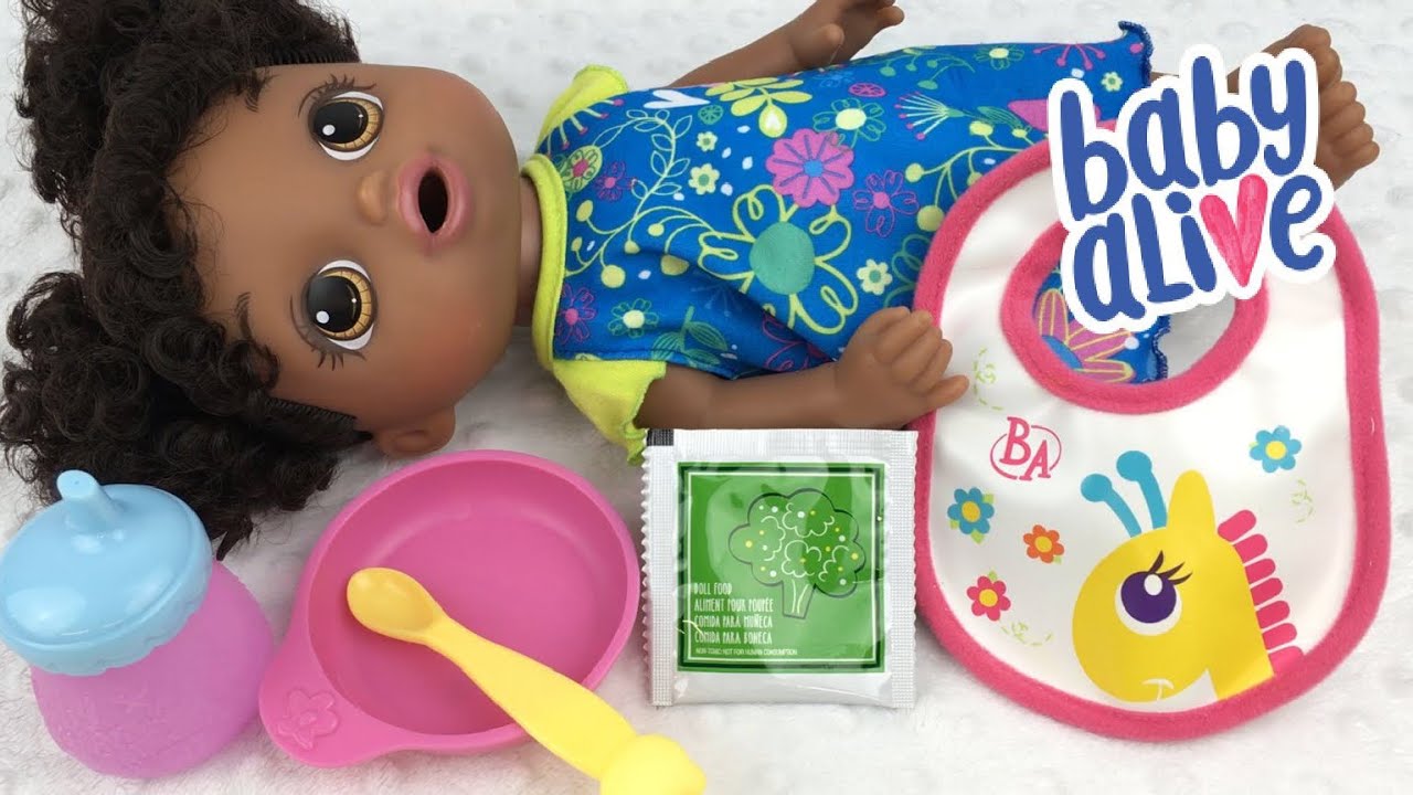 Feeding Green Veggies to Baby Alive Sweet Spoonfuls Baby Doll