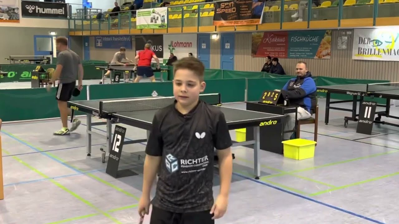 Herren A  aus Mühlheim 1/8 Finale | Störspieler M.Meuser(1703TTR) : U13 Jugend P.Schweitzer(1863TTR)