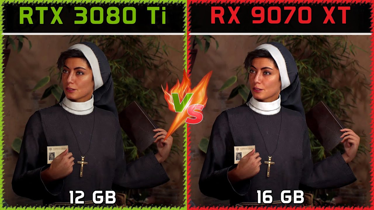 GeForce RTX 3080 Ti vs Radeon RX 9070 XT