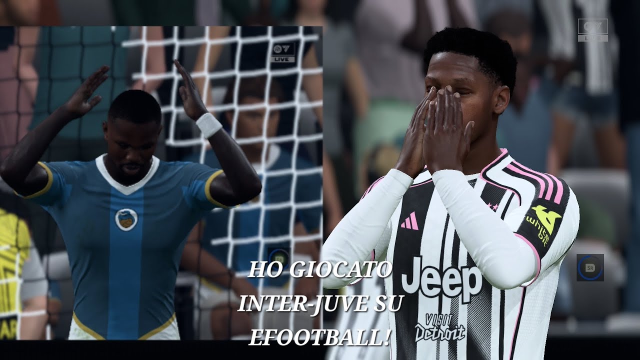 GIOCO INTER-JUVE SU EFOOTBALL‼️ MA I GIOCATORI DELLA JUVE NON SONO NEI LORO VERI RUOLI 🔥 