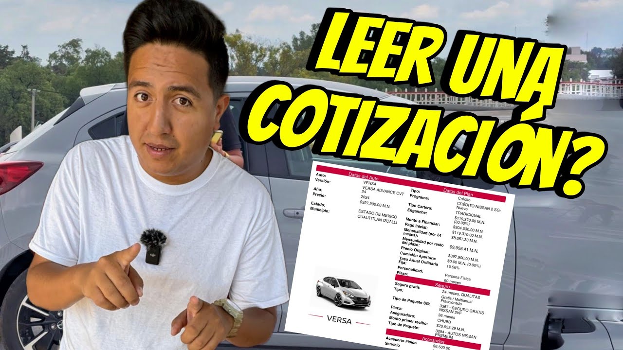 ¿COMO LEER UNA COTIZACIÓN DE AUTO? ¿Enganche, pago inicial, monto a financiar? - Tip Financiamiento