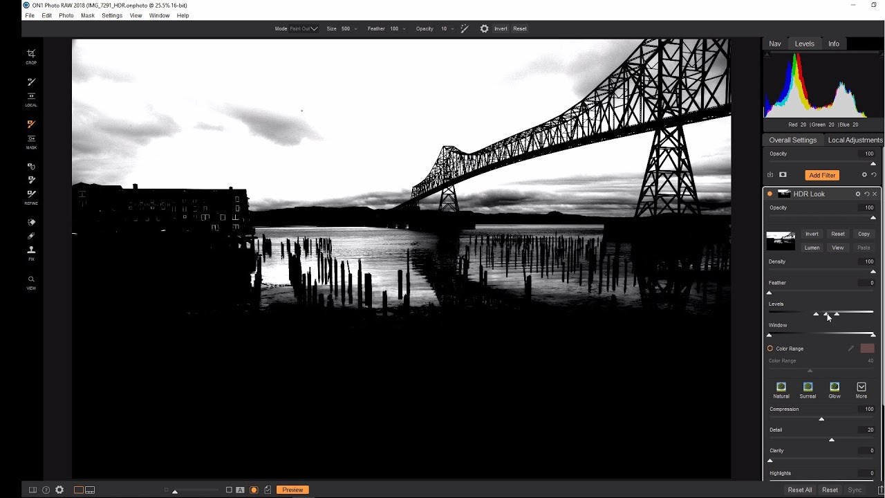 Basic Luminosity Masking in ON1 Photo RAW 2018
