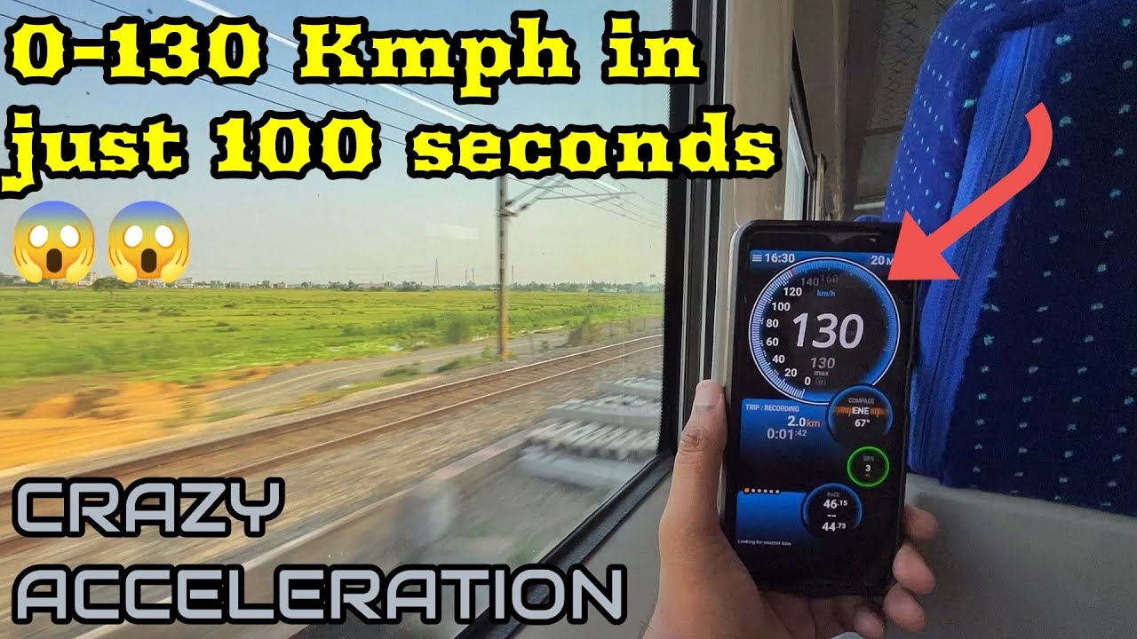 Puri - Howrah VANDE BHARAT Crazy Acceleration 😱😱0-130 kmph in 100 seconds -Indian Railways