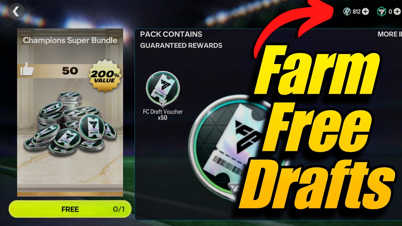 How To Farm Free Drafts In Fc Mobile. ( Secret Method )