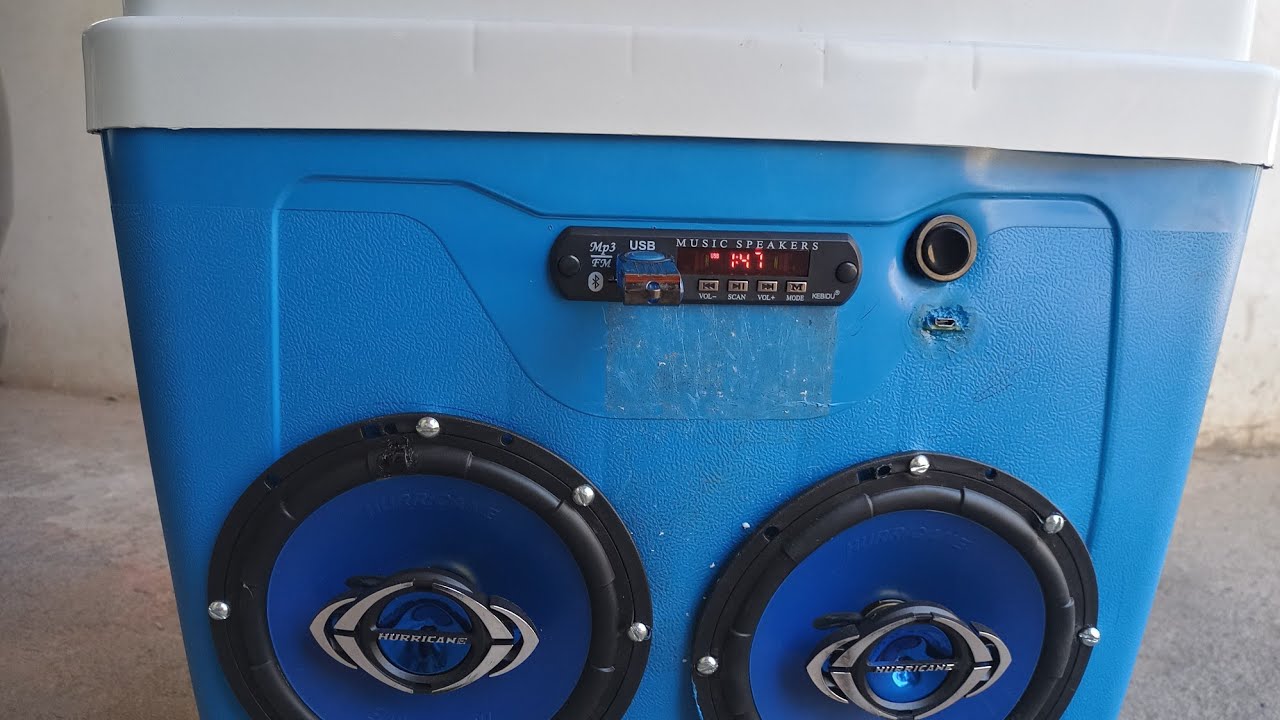 como colocar som em caixa termica cooler