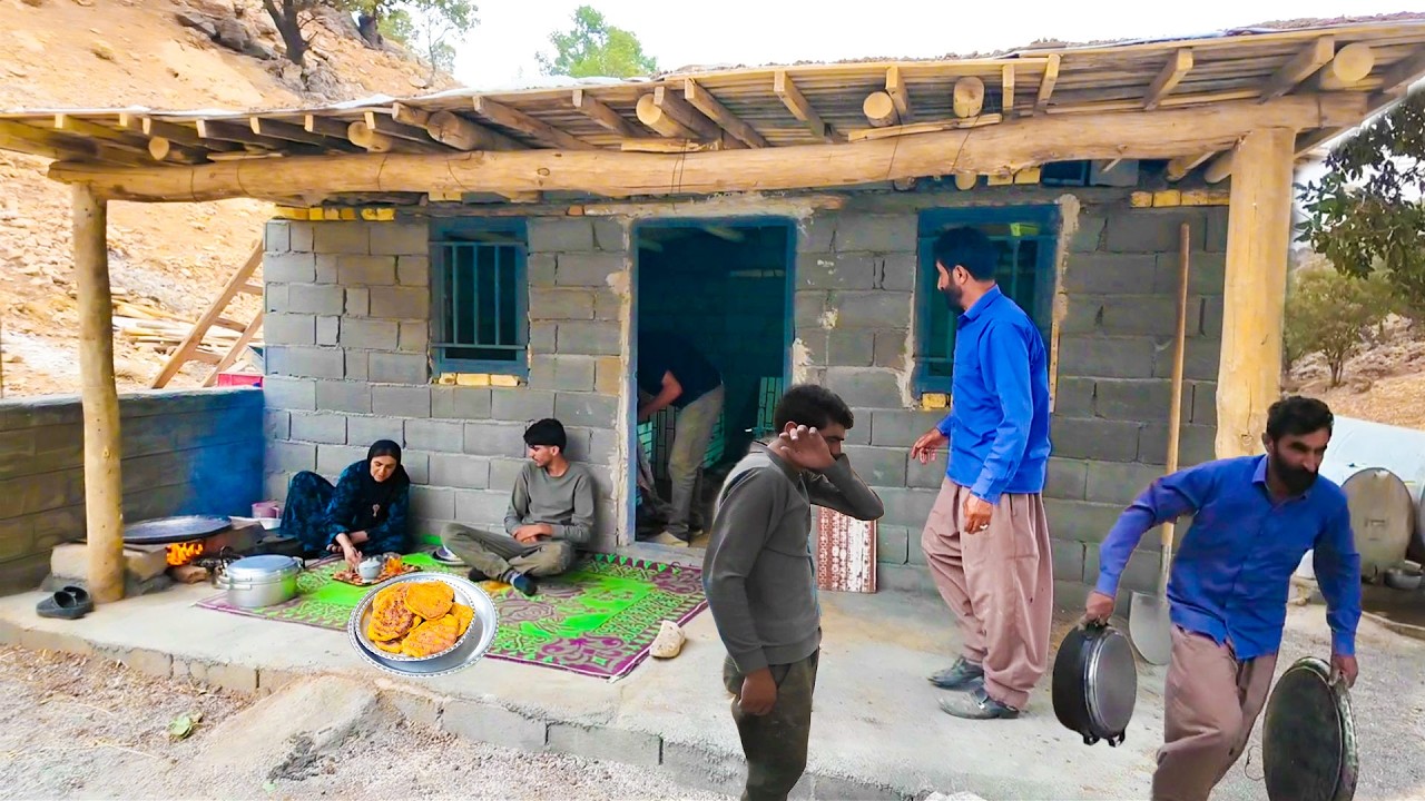 FIRST AUTUMN STORM!🌪️⛈️ Amir's Family Braves the Rain + DIY Kitchen Tiling & Ajav's Local Cookies!🛖🔥