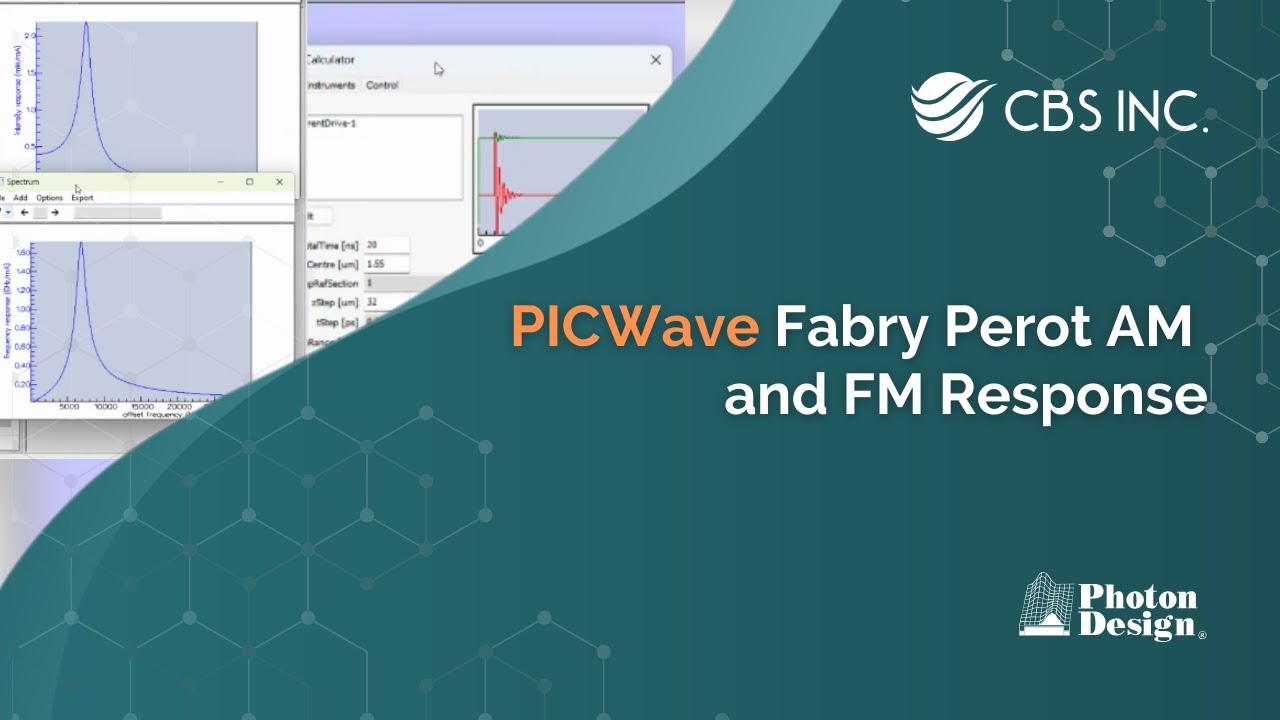 PICWave Time-Domain Simulation of a Fabry-Perot Laser Diode to Calculate Impulse Response | CBS Inc.