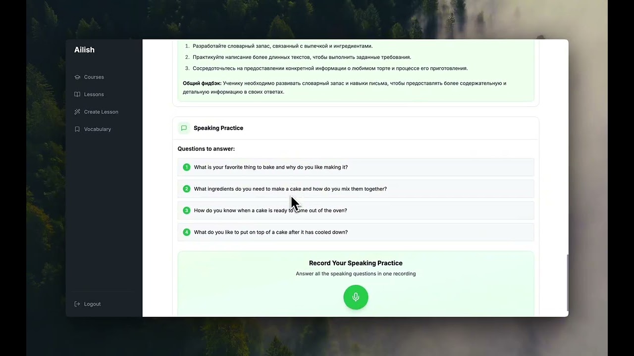 An AI Platform for Fully Personalized Language Learning