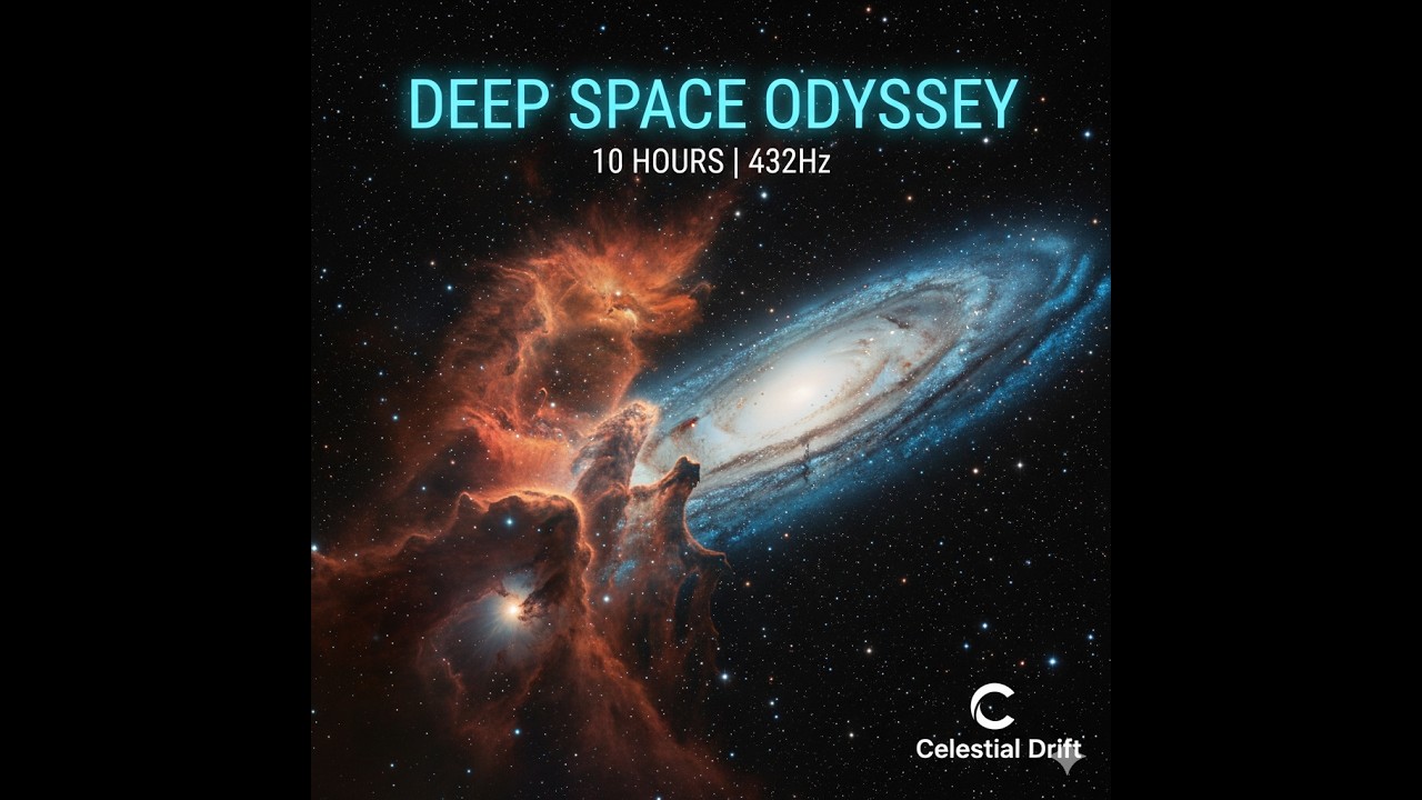 10 Hours Deep Space Journey 🪐 Interstellar Nebulas & Galaxies (432Hz) | Sleep, Study, Drift