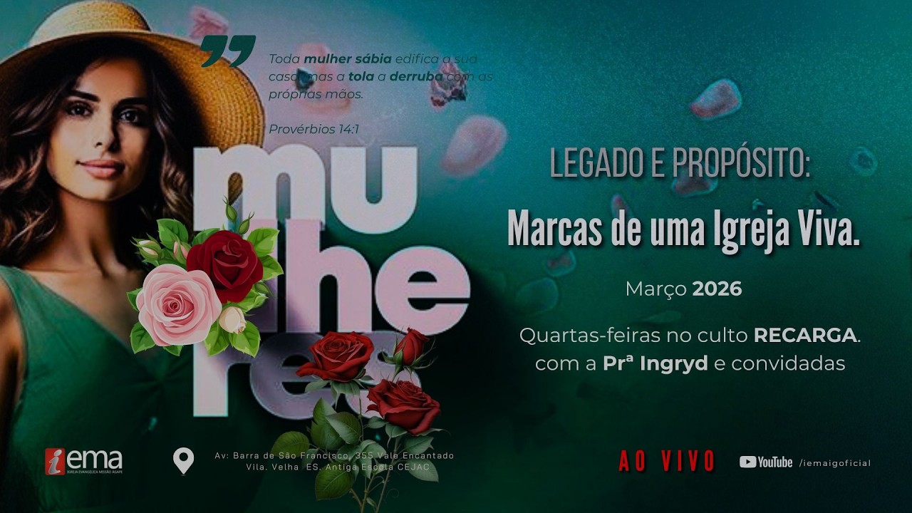 CULTO RECARGA | OUSADIA E FÉ: O PROJETO DE UMA NOVA LINHAGEM | PRA. INGRYD RODRIGUES | 04.03.2026