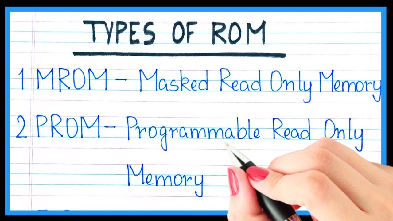 Types of rom | Full form of rom | list of memory | What is computer memory