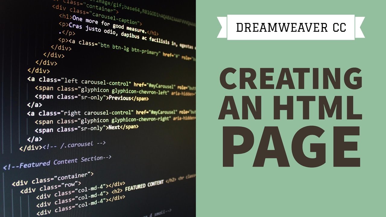 Как создать HTML-страницу в Dreamweaver CC [2/34]