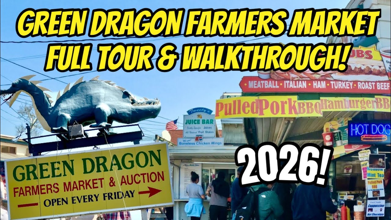 🥕Полный обзор фермерского рынка Green Dragon 2026! | Округ Ланкастер | Эфрата, Пенсильвания 🛍️