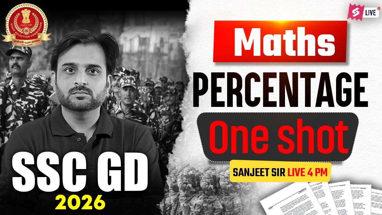 SSC GD Percentage Math 2026 | SSC GD Math Practice Set | Maths by Sanjeet Sir | Testbook