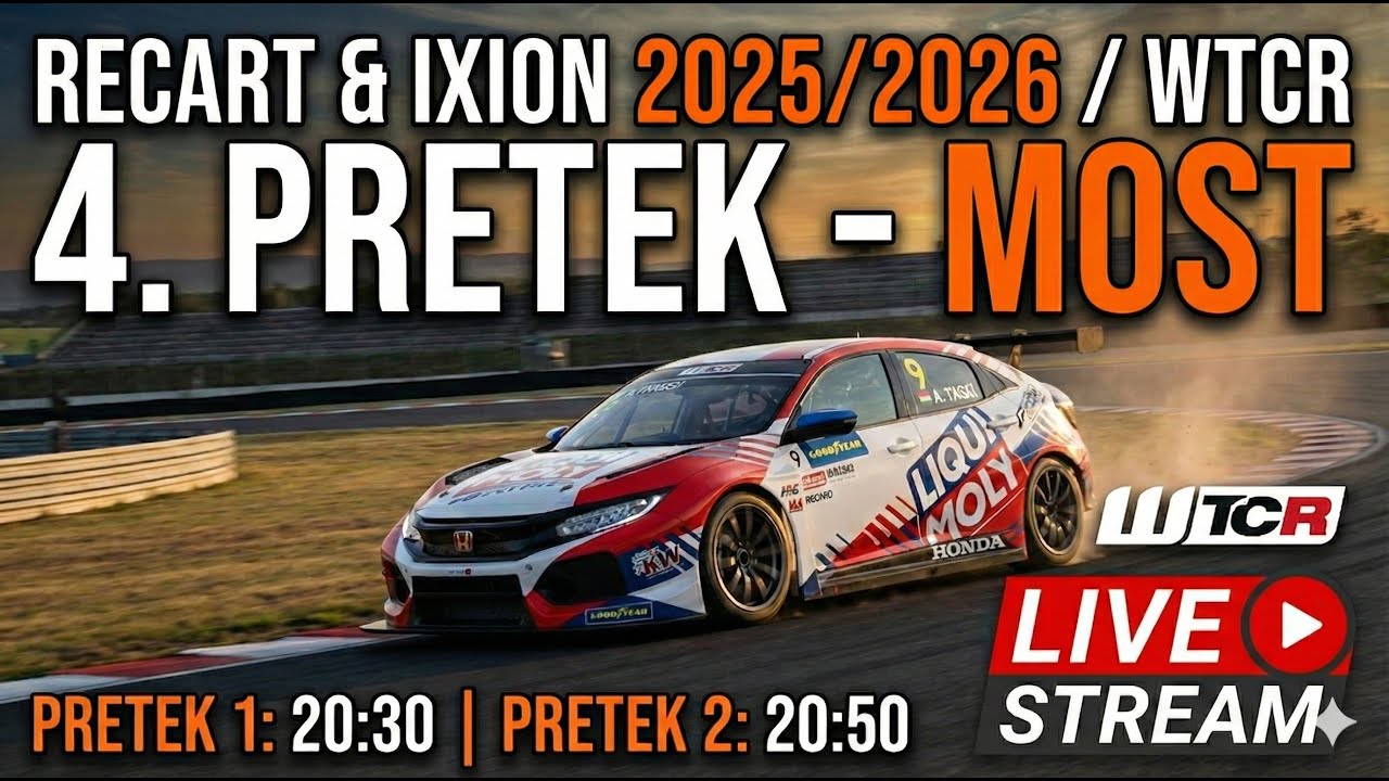 RECART & IXION 2025/2026 | WTCR | 4. PRETEK: AUTODROM MOST | Honda Civic TCR [LIVE]